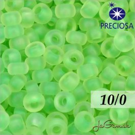 Rokajl Preciosa 10/0 zelená priehľadná NEON 10g (16007_10)